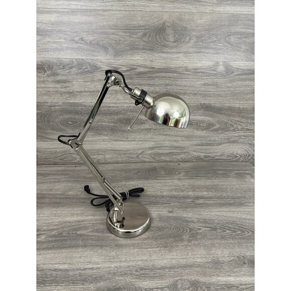 Ikea Forsa Vintage Chrome Architect's Desk Work Lamp Light - Picture 1 of 10